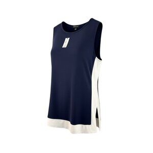 The Limited NWT Navy White Colorblock Sleeveless Tank Blouse Top S